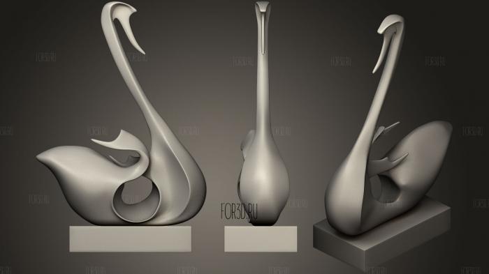 Sculpture Swan stl model for CNC